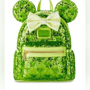 Loungefly X Disney Tinkerbell Green Sequined Backpack